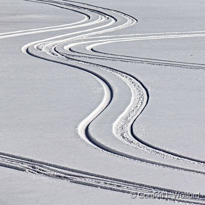 Tracks On Frozen Farren Lake_21930.jpg - Photographed near Bolingbroke, Ontario, Canada.